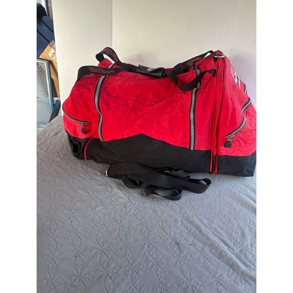 Vintage Marlboro Unlimited Red Duffel Bag/Backpack Combo